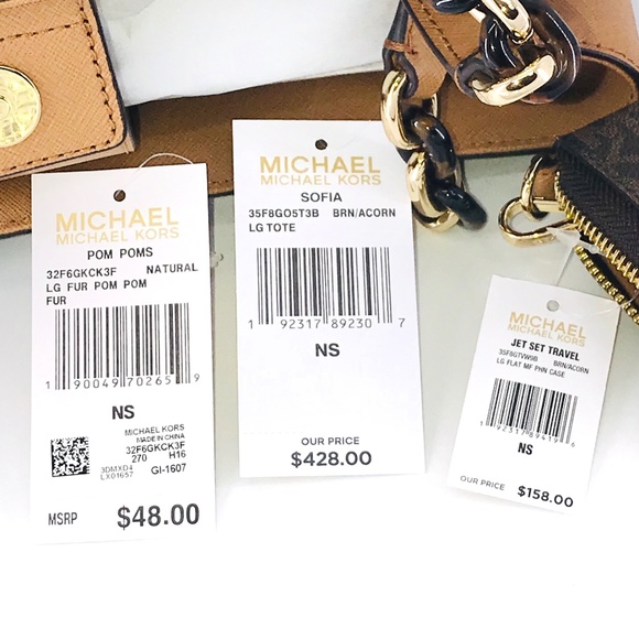 3PCS Michael Kors Sofia Large Tote Wallet Charms - Picture 8 of 8